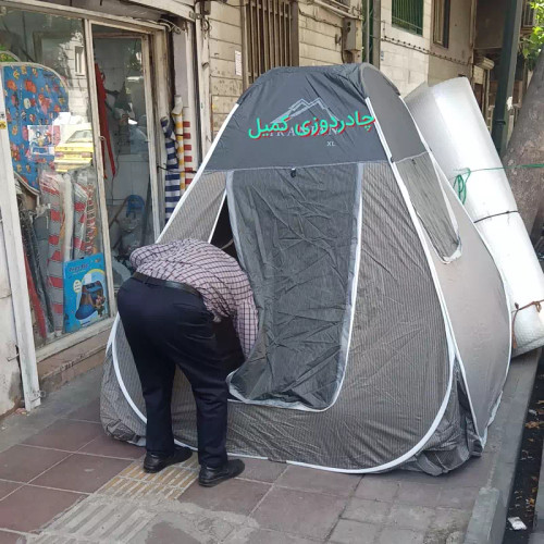 چادر مسافرتی فنری 8 نفره برزنت برنو کف ضخیم با زیپ 10