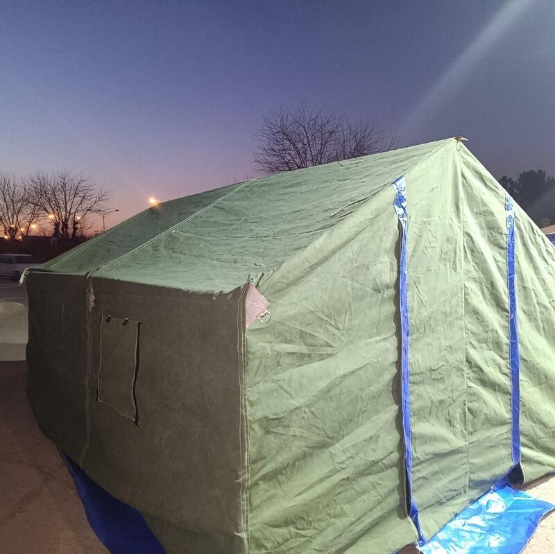 چادر مسافرتی خیمه اسکلتی 3در4 برزنت  ضدآب  جنس پاکستان