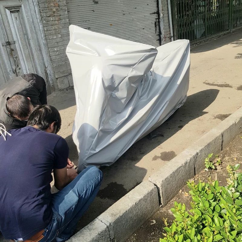 چادر موتورسیکلت شمعی باکسدار و طلق دار