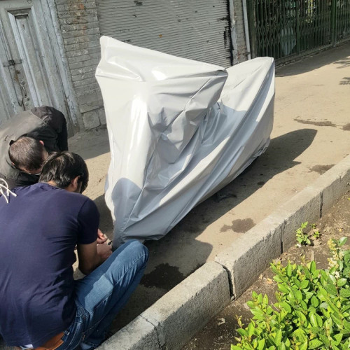 چادر موتورسیکلت شمعی باکسدار و طلق دار