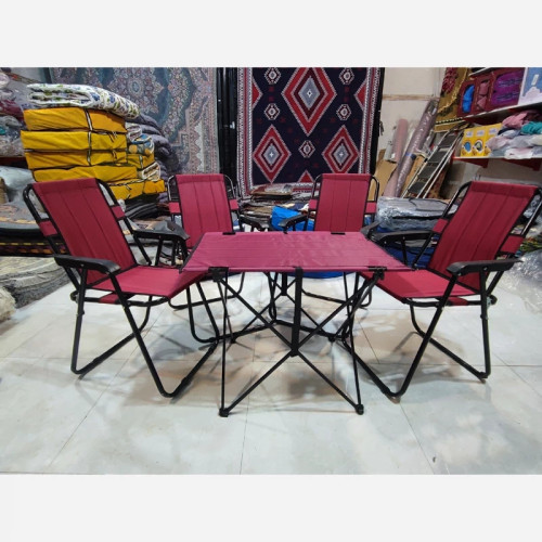 میز و صندلی مسافرتی تاشو (ست چهار نفره)