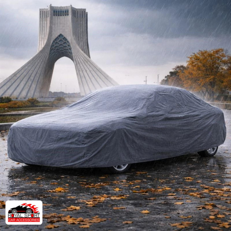 چادر خودرو رویال اسپرت مدل 100 ضدآب سایز L مناسب برای پژو 206 صندوق دار