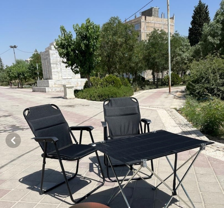 ست دو نفره میز و صندلی مسافرتی ۱۰ فنرها درجه یک