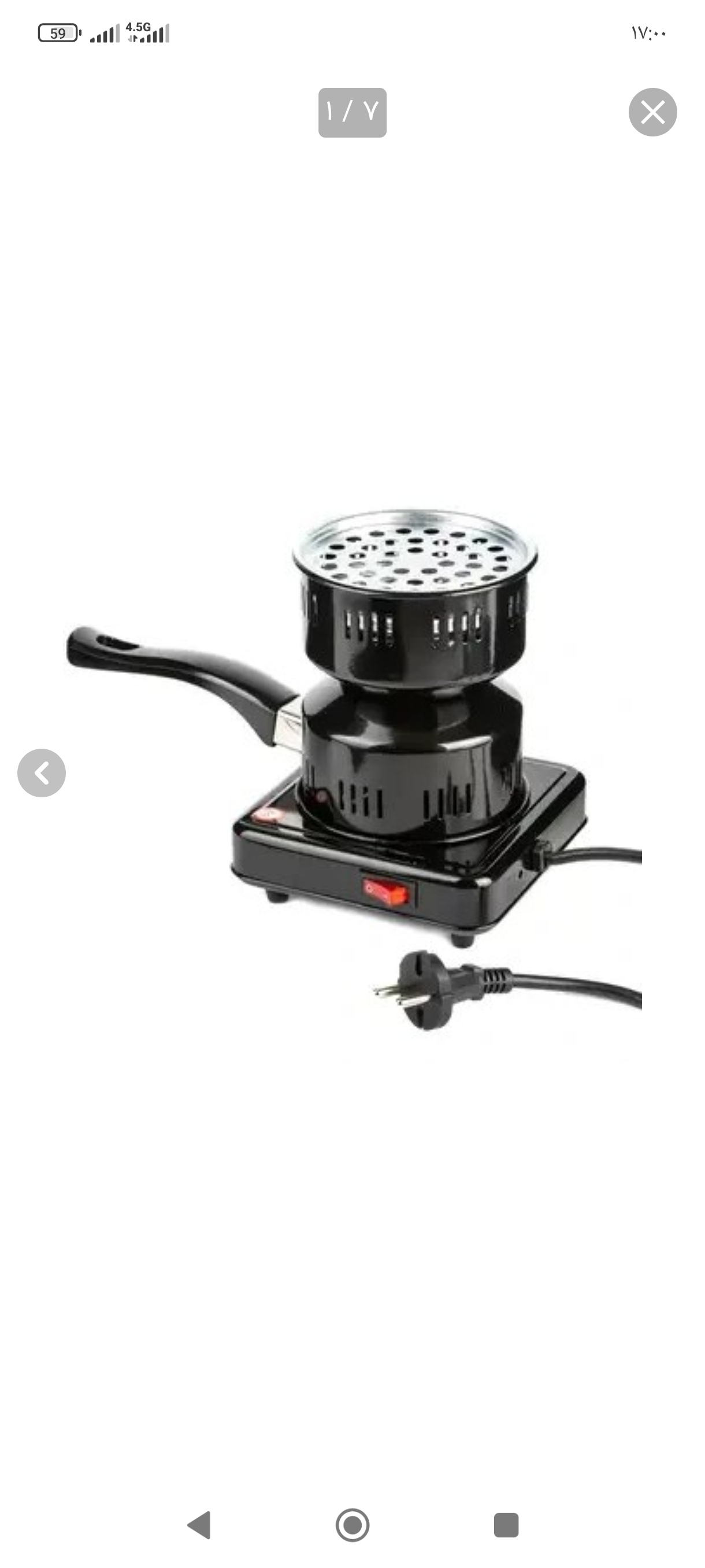 ذغال سرخ کن برقی مدل THP-2 وزن ۰.۸ کیلوگرم