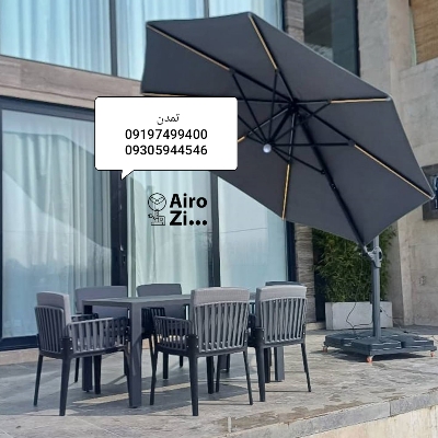 چتر باغی سایه بان پایه کنار مربع 4در4متر