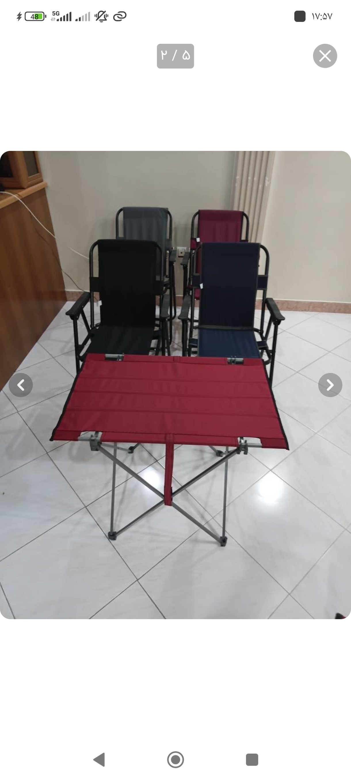 میز و صندلی مسافرتی تاشو (ست 2 نفره)
