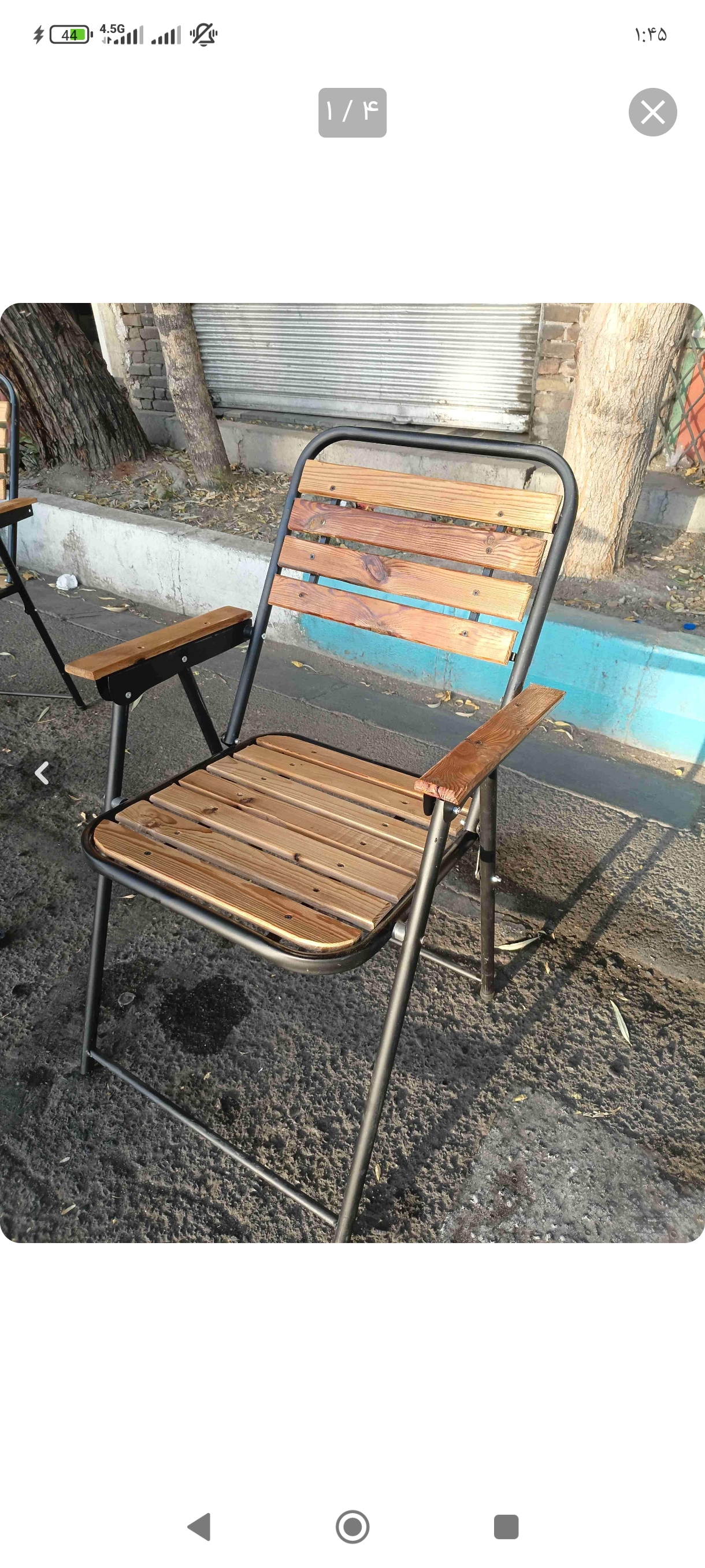 صندلی تاشو مسافرتی چوبی تحمل وزن تا ۱۵۰ کیلو گرم تاشو