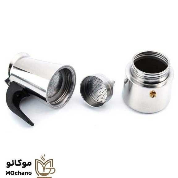 موکاپات 4 کاپ استیل ایتالیایی - اسپرسوساز دستی قهوه جوش