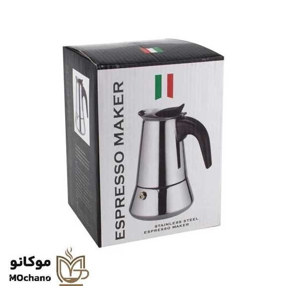 قهوه جوش،موکاپات استیل ایتالیایی 4 کاپ