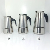 موکاپات یونیک لایف استیل براق وارداتی اصلی (استیل ضخیم) 4 کاپ،اسپرسو ساز،قهوه ساز رو گازی،موکاپات استیل،پسکرایه4 کاپ