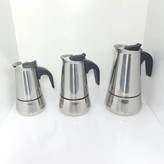 موکاپات یونیک لایف استیل براق وارداتی اصلی (استیل ضخیم) 4 کاپ،اسپرسو ساز،قهوه ساز رو گازی،موکاپات استیل،پسکرایه4 کاپ