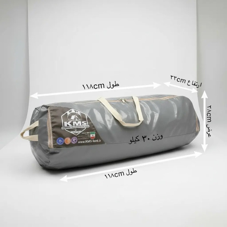 چادر کمپینگ 5 نفره سایز 2×3 سبز چادر مسافرتی چهار فصل ضدآب بدون سایبان بغل همراه پوش دوم