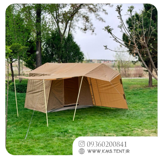 چادر کمپینگ نانو VIP plus ایوان دار 4 نفره چادر مسافرتی دو پوش با سایبان پلاس VIP حرفهای