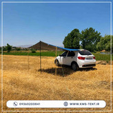 سایبان کنار خودرو ضدآب و ضدآفتاب پرتابل 3 پایه (نیم شاسی و هاچ بک)