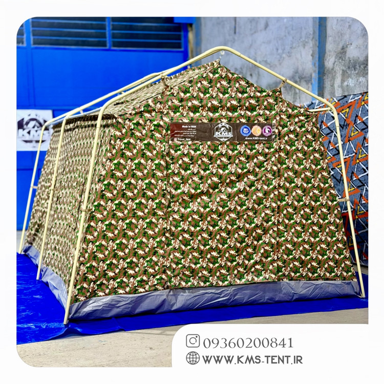 چادر کمپینگ مدل استتار 12 نفره سایز 3×4 چادر مسافرتی چهار فصل ضدآب دوپوش