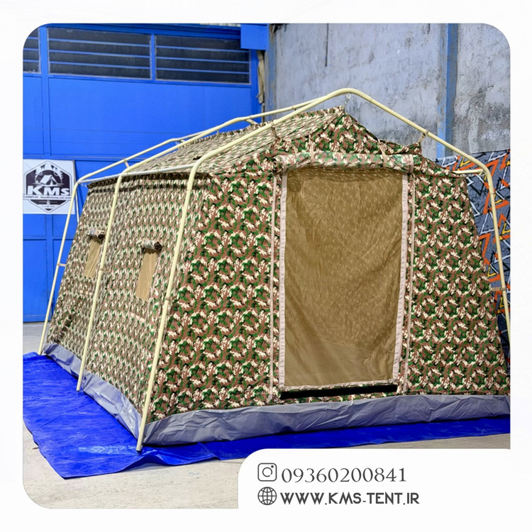 چادر کمپینگ مدل استتار 12 نفره سایز 3×4 چادر مسافرتی چهار فصل ضدآب دوپوش