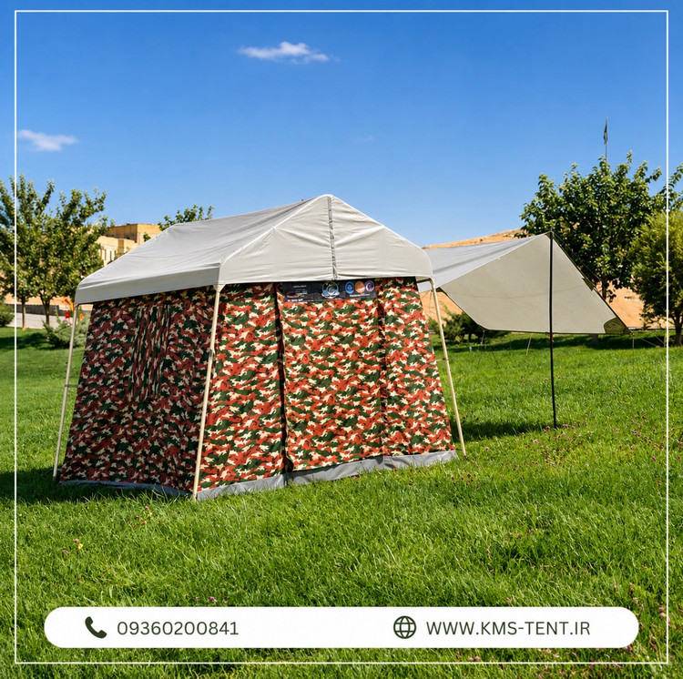 چادر کمپینگ 6 نفره مدل فانتوم سایز 2×3 چادر مسافرتی ضدآب چهار فصل دو پوش