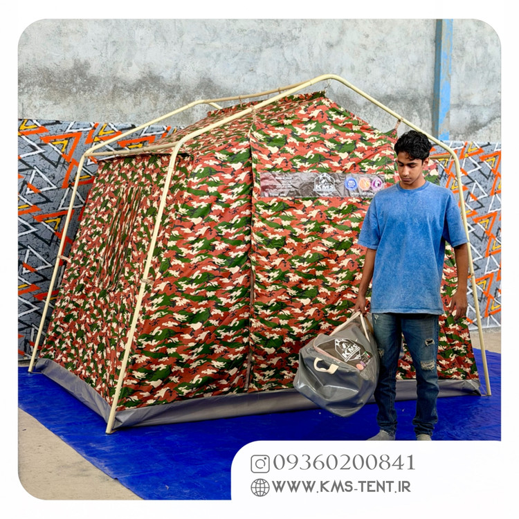 چادر کمپینگ 6 نفره مدل فانتوم سایز 2×3 چادر مسافرتی ضدآب چهار فصل دو پوش