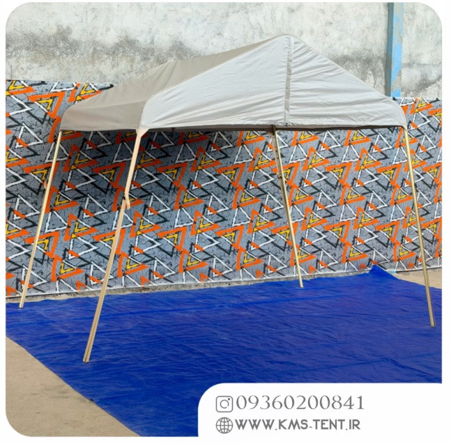 چادر کمپینگ 5 نفره سایز 2×3 آبی همراه پوش دوم چادر مسافرتی چهار فصل ضدآب