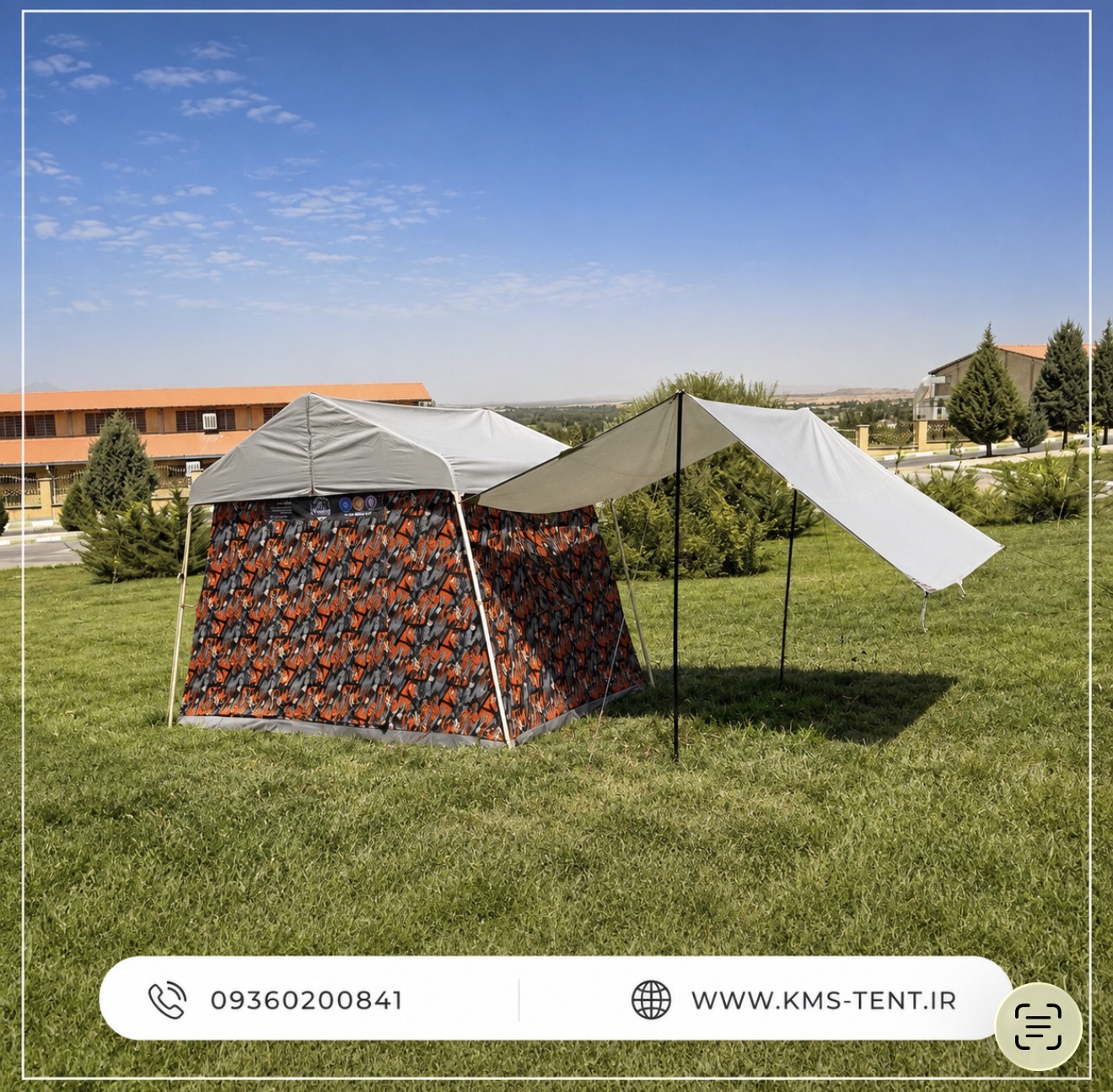 چادر کمپینگ 6 نفره مدل A مدرن سایز 2×3 چادر مسافرتی ضدآب چهار فصل دو پوش
