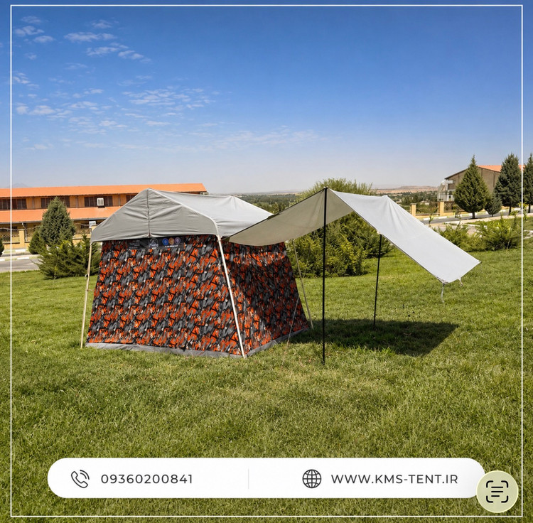 چادر کمپینگ 6 نفره مدل A مدرن سایز 2×3 چادر مسافرتی ضدآب چهار فصل دو پوش