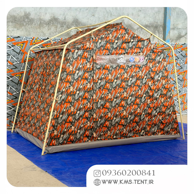 چادر کمپینگ 6 نفره مدل A مدرن سایز 2×3 چادر مسافرتی ضدآب چهار فصل دو پوش