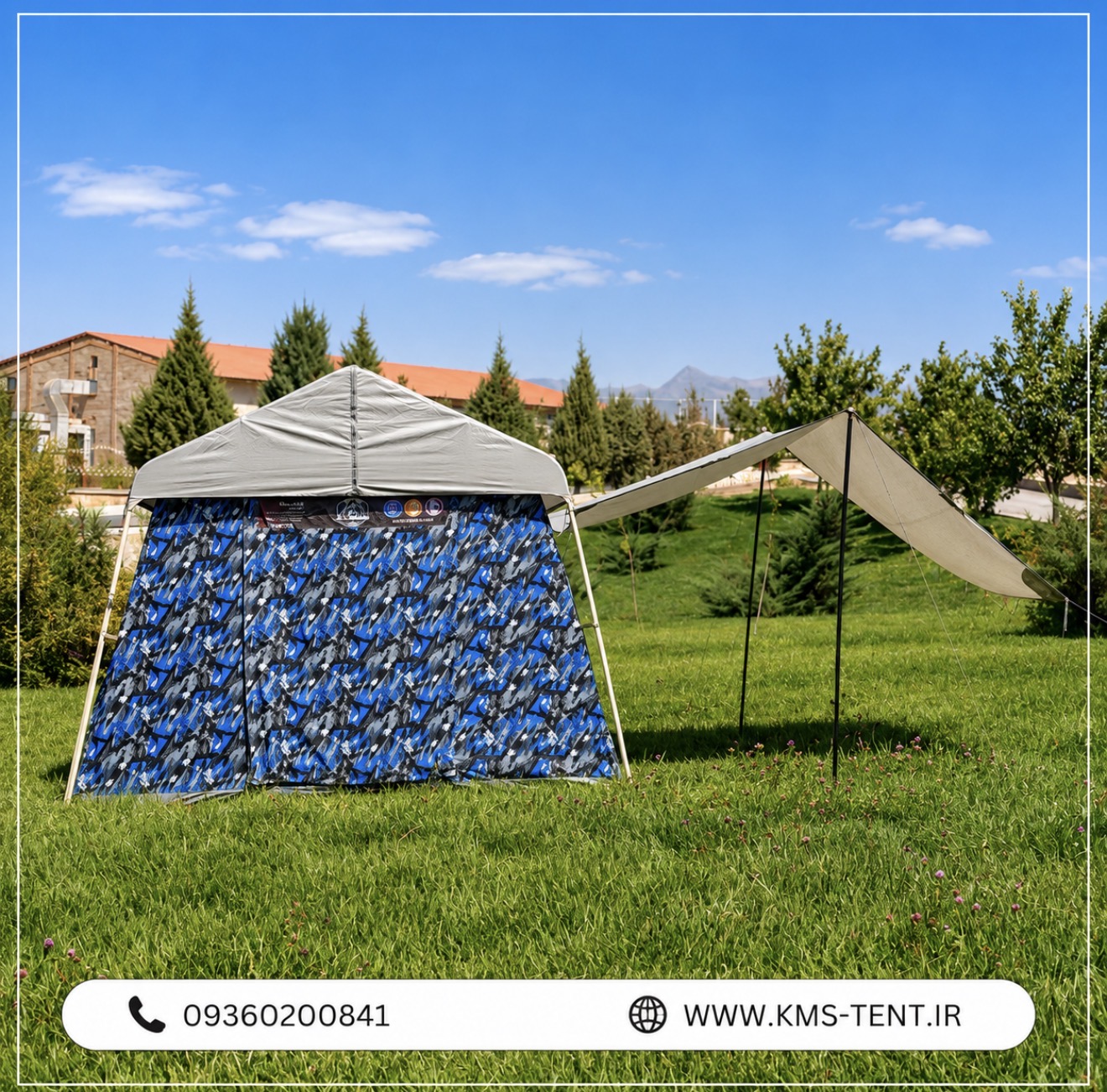 چادر کمپینگ 6 نفره مدل B مدرن سایز 2×3 چادر مسافرتی ضدآب چهار فصل دو پوش