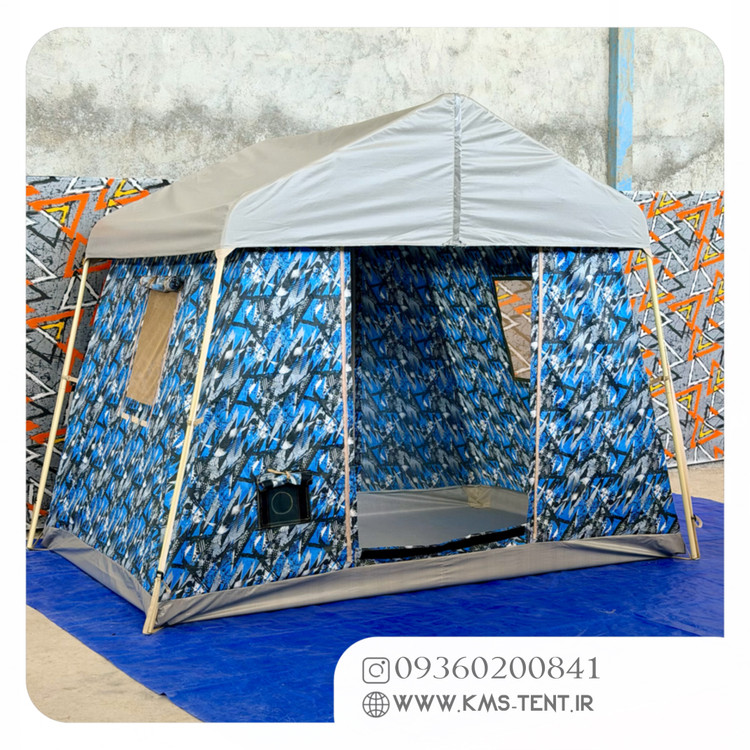 چادر کمپینگ 6 نفره مدل B مدرن سایز 2×3 چادر مسافرتی ضدآب چهار فصل دو پوش