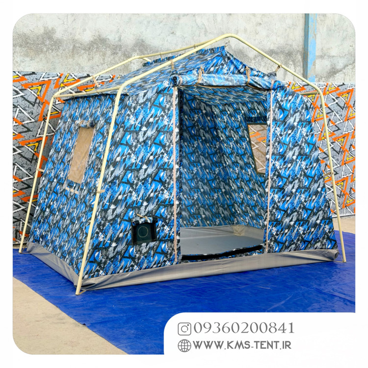 چادر کمپینگ 6 نفره مدل B مدرن سایز 2×3 چادر مسافرتی ضدآب چهار فصل دو پوش