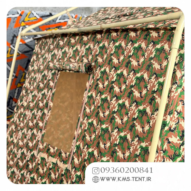 چادر کمپینگ 6 نفره مدل استتار سایز 2×3 چادر مسافرتی ضدآب چهار فصل دو پوش