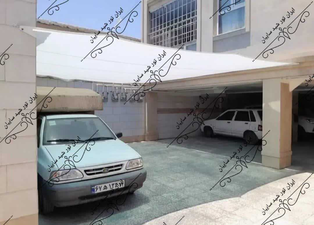 شید سایبان 80 درصد سفید(ابعاد 9 در4) دوردوزی شده و حلقه دار