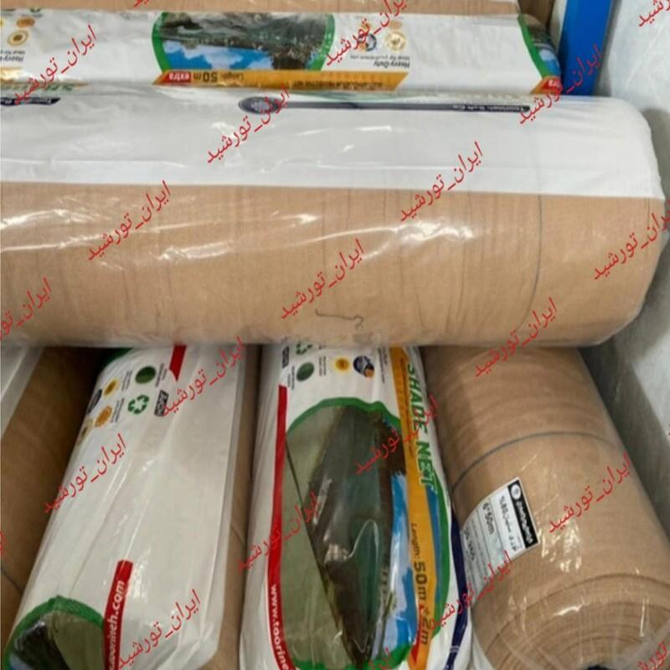 توری سایبان 90 درصد رنگ کرم (ابعاد 10 در 4) دوردوزی شده و حلقه دار