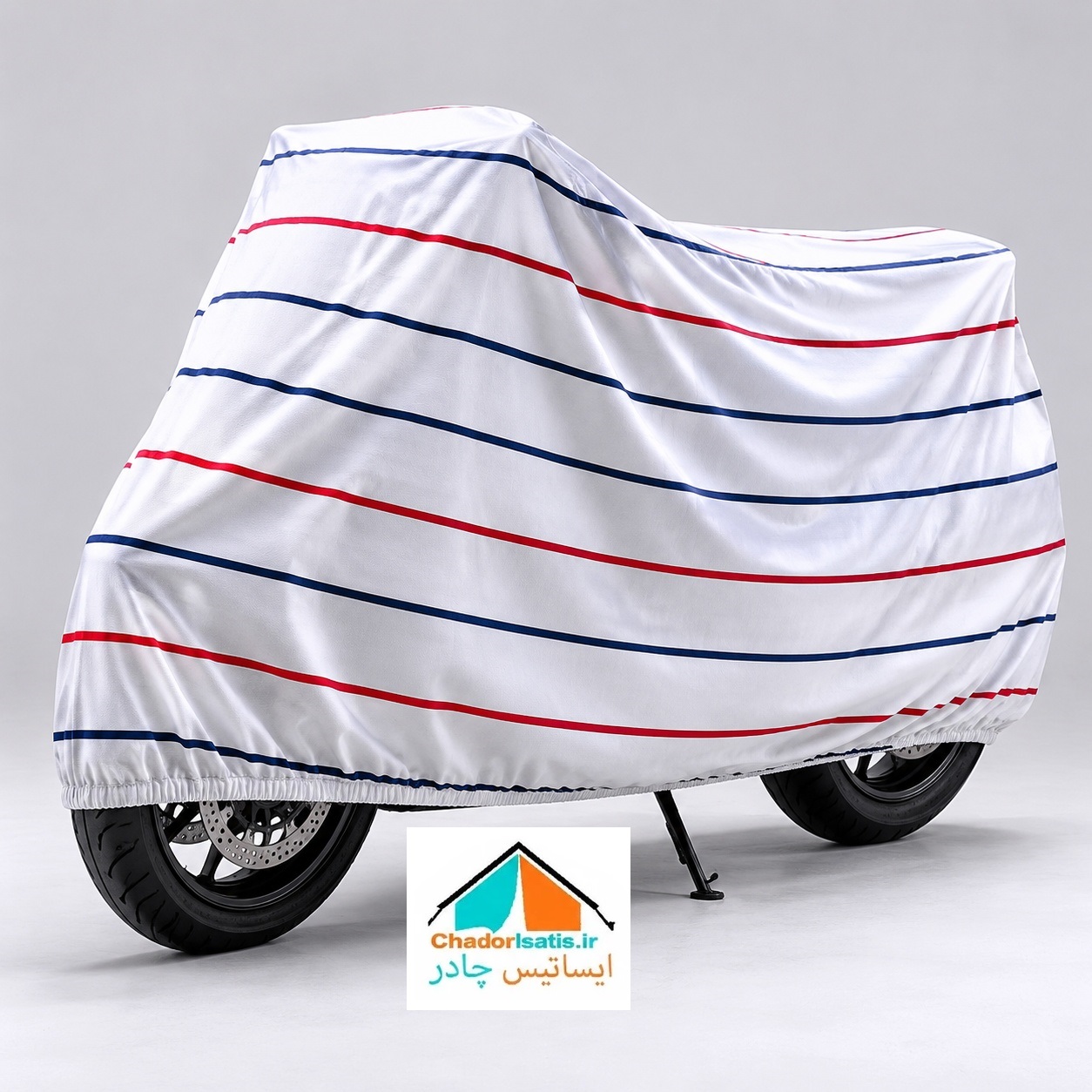 چادر موتور سیکلت ایساتیس مدل نخی داخل پنبه ( مقاوم به آفتاب و ضد خش ) مناسب موتور سیکلت بنلی 102s