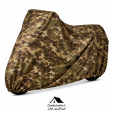 کاور موتور سیکلت ایساتیس طرح چریکی ( ارتشی یا پلنگی )(چهار فصل ، ضد آب و مقاوم به آفتاب) مناسب موتور سیکلت SYM 185 ( لاک