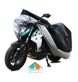 چادر موتور سیکلت ایساتیس مدل نانو ( داخل پنبه، ضد آب و مقاوم به آفتاب) مناسب موتور سیکلت TVS Boxer 150cc