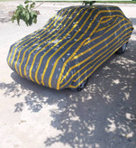 چادر ماشین نخی پشت کرکی مخصوص هیوندای آزرا 2008 تا 2011 (داخل پنبه ای، ضد خش و مقاوم به آفتاب)(زمینه سفید)