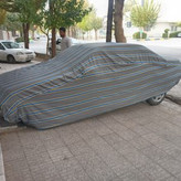 چادر ماشین نخی پشت کرکی مخصوص هیوندای آزرا 2008 تا 2011 (داخل پنبه ای، ضد خش و مقاوم به آفتاب)(زمینه سفید)