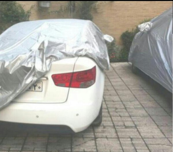 چادر ماشین ضد آب سبک جنس شمعی (پشت نقره ) مخصوص میتسوبیشی میراژ ( Mitsu