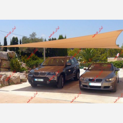 شیدسایبان 95 درصد(ابعاد 9 در4) دوردوزی شده با نوار و حلقه دار