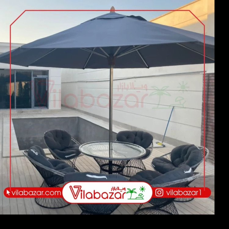 چتر باغی قطر ۴ متری پایه وسط